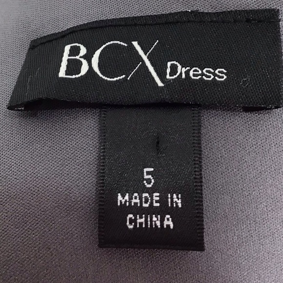 BCX Shimmer Gunmetal Ruffle Halter Party Dress Junior NWT Size 5 - Picture 8 of 11